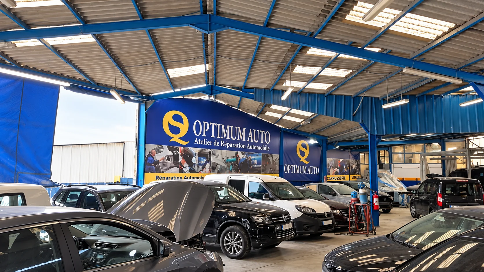 L’atelier Optimum Auto et ses espaces de réparation